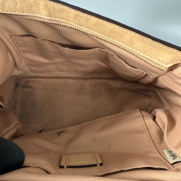 COACH F32106 BLAKE FLAP CARRYALL IN BEECHWOOD/LIGHT GOLD - Picture 12 of 14